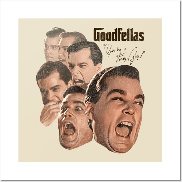 Ray Liotta as Henry Hill Laughing Goodfellas Funny Guy Wall Art by darklordpug